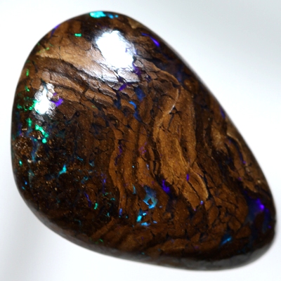 SOLID BOULDER OPAL Sparkles of bright green and blue SEE VIDEO 